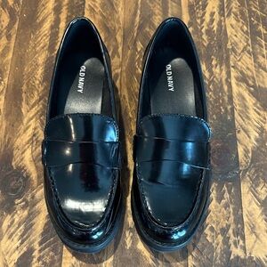 Old Navy Black Chunky Loafers